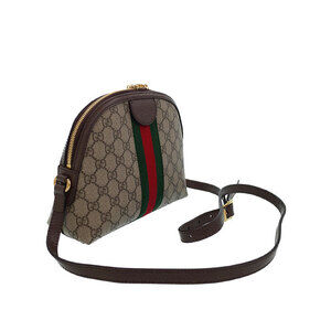 Gucci Brown Supreme Ebony Shoulder Canvas Beige Ophidia Bag GG